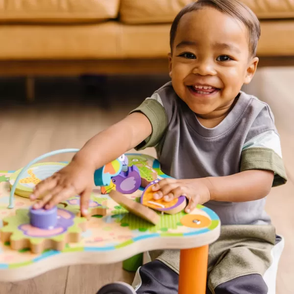 imageMelissa ampamp Doug First Play Childrens Jungle Wooden Activity Table for Toddlers