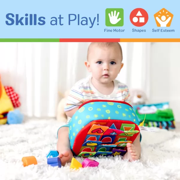 imageMelissa ampamp Doug Ks Kids TakeAlong Shape Sorter Baby Toy With 2Sided Activity Bag and 9 Textured Shape Blocks Sensory Toys Travel Shape Sorter Toys For Toddlers And Infants