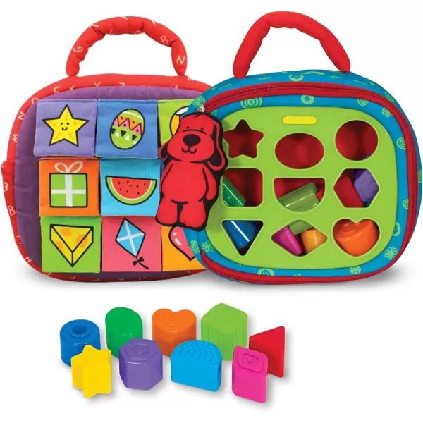 imageMelissa ampamp Doug Ks Kids TakeAlong Shape Sorter Baby Toy With 2Sided Activity Bag and 9 Textured Shape Blocks Sensory Toys Travel Shape Sorter Toys For Toddlers And Infants