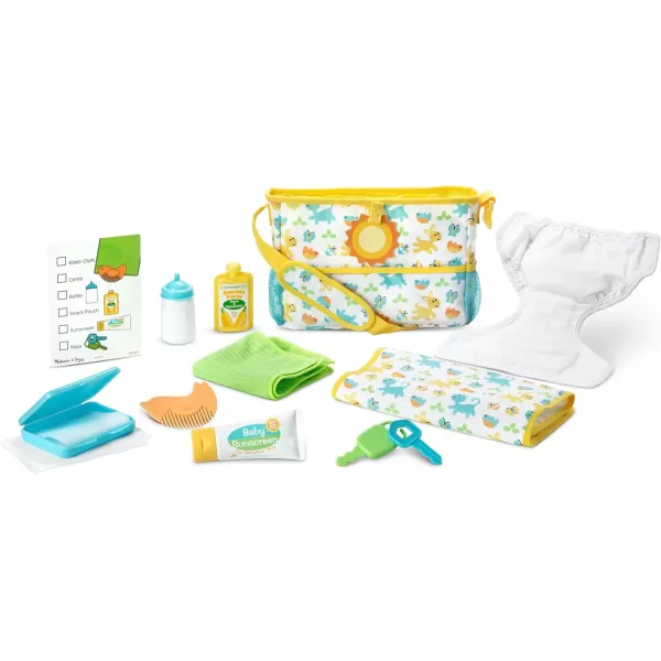 imageMelissa ampamp Doug Mine to Love Travel Time Play Set for Dolls with Diaper Bag Bottle Sunscreen More 17 pcs  Baby Doll Accessories For Kids Ages 3