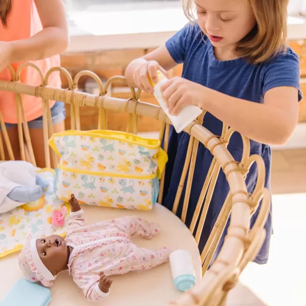 imageMelissa ampamp Doug Mine to Love Travel Time Play Set for Dolls with Diaper Bag Bottle Sunscreen More 17 pcs  Baby Doll Accessories For Kids Ages 3