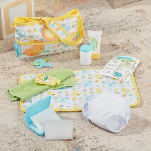 imageMelissa ampamp Doug Mine to Love Travel Time Play Set for Dolls with Diaper Bag Bottle Sunscreen More 17 pcs  Baby Doll Accessories For Kids Ages 3