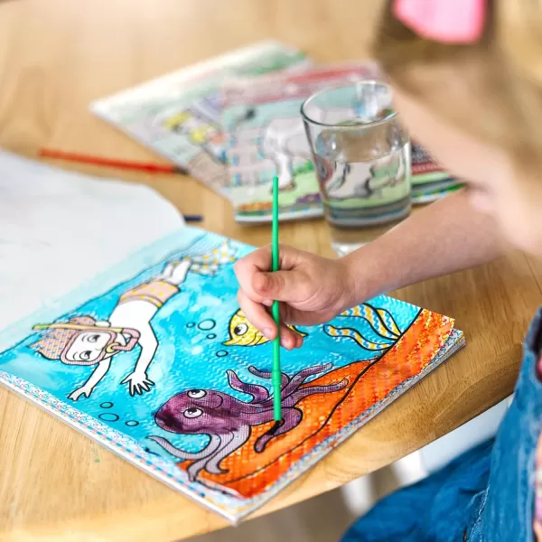 imageMelissa ampamp Doug My First Paint With Water Activity Books Set  Animals Vehicles and Pirates  FSC Certified