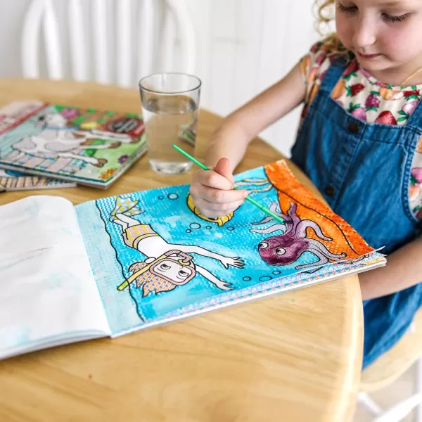 imageMelissa ampamp Doug My First Paint With Water Activity Books Set  Animals Vehicles and Pirates  FSC Certified