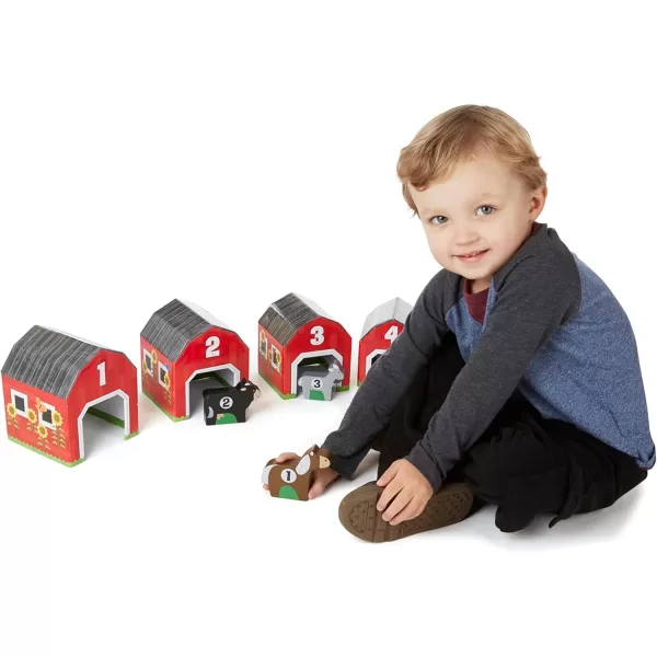 imageMelissa ampamp Doug Nesting and Sorting Barns and Animals With 6 Numbered Barns and Matching Wooden Animals  Numbers Learning Toys Sorting And Stacking Toys For Toddlers Ages 2