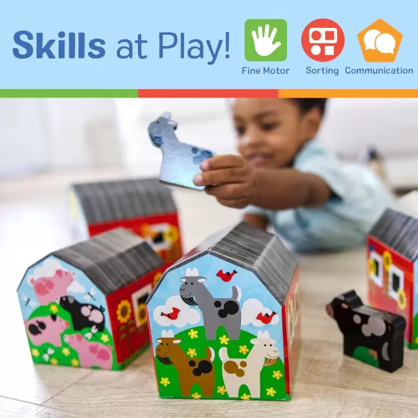 imageMelissa ampamp Doug Nesting and Sorting Barns and Animals With 6 Numbered Barns and Matching Wooden Animals  Numbers Learning Toys Sorting And Stacking Toys For Toddlers Ages 2