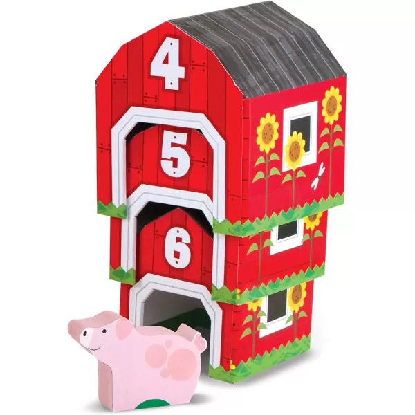imageMelissa ampamp Doug Nesting and Sorting Barns and Animals With 6 Numbered Barns and Matching Wooden Animals  Numbers Learning Toys Sorting And Stacking Toys For Toddlers Ages 2