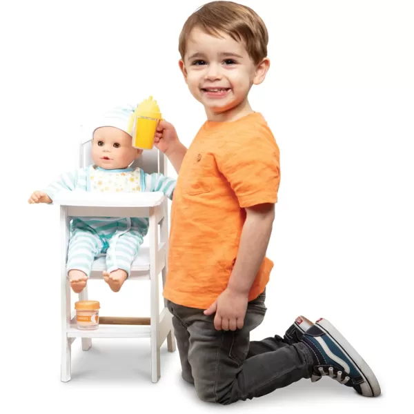 imageMelissa ampamp Doug Play High Chair  Pretend Play High Chair Baby Doll AccessoriesWhite