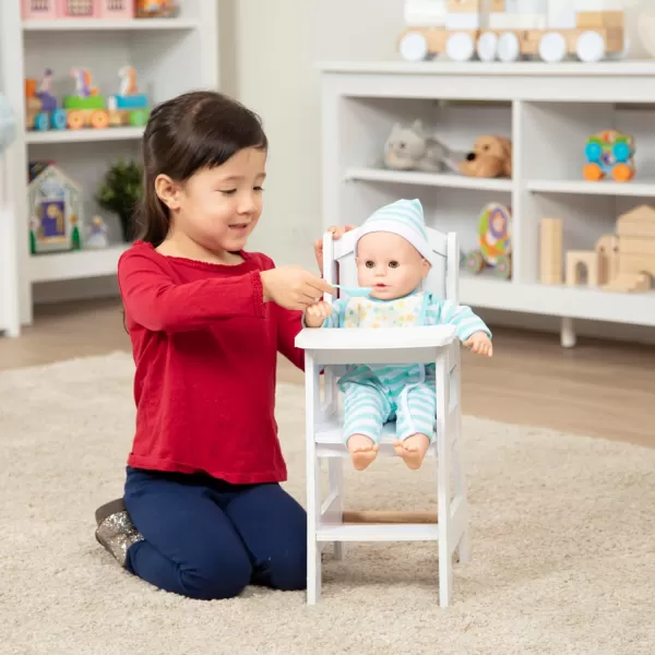 imageMelissa ampamp Doug Play High Chair  Pretend Play High Chair Baby Doll AccessoriesWhite