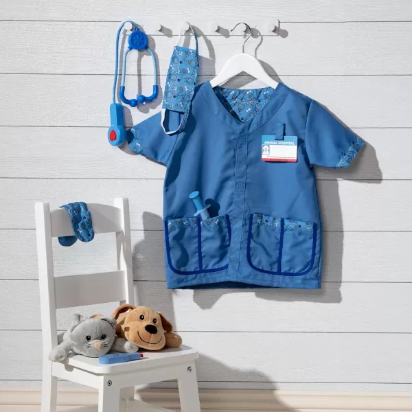 imageMelissa ampamp Doug Veterinarian RolePlay Costume Set FrustrationFree Packaging  Kids Vet Costume Pretend Play DressUpCostume Set