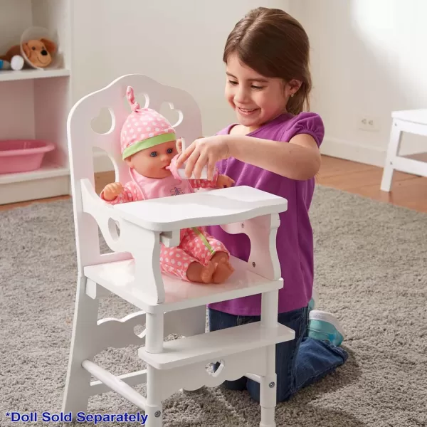 imageMelissa ampamp Doug Wooden Doll High Chair  Wooden Pretend Play High Chair For Dolls