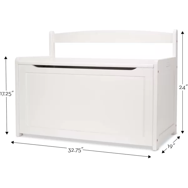 imageMelissa ampamp Doug Wooden Toy Chest  Gray Furniture for PlayroomWhite