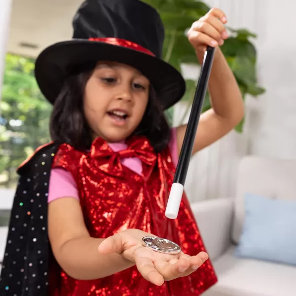 imageMelissa ampamp Doug unisexchildren Magician Role Play Costume Set  Includes Hat Cape Wand Magic Tricks FrustrationFree PackagingFrustrationfree Packaging