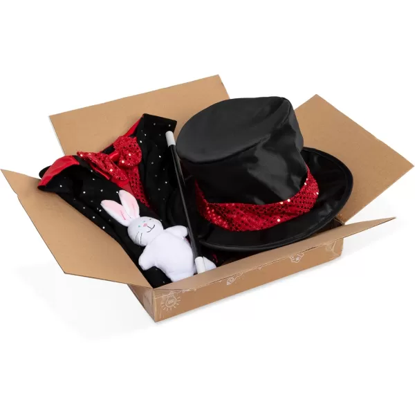 imageMelissa ampamp Doug unisexchildren Magician Role Play Costume Set  Includes Hat Cape Wand Magic Tricks FrustrationFree PackagingFrustrationfree Packaging