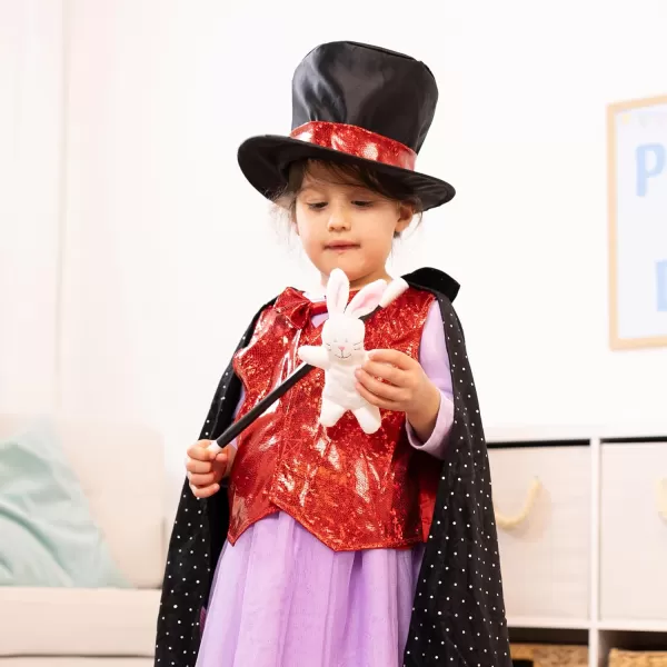 imageMelissa ampamp Doug unisexchildren Magician Role Play Costume Set  Includes Hat Cape Wand Magic Tricks FrustrationFree PackagingFrustrationfree Packaging