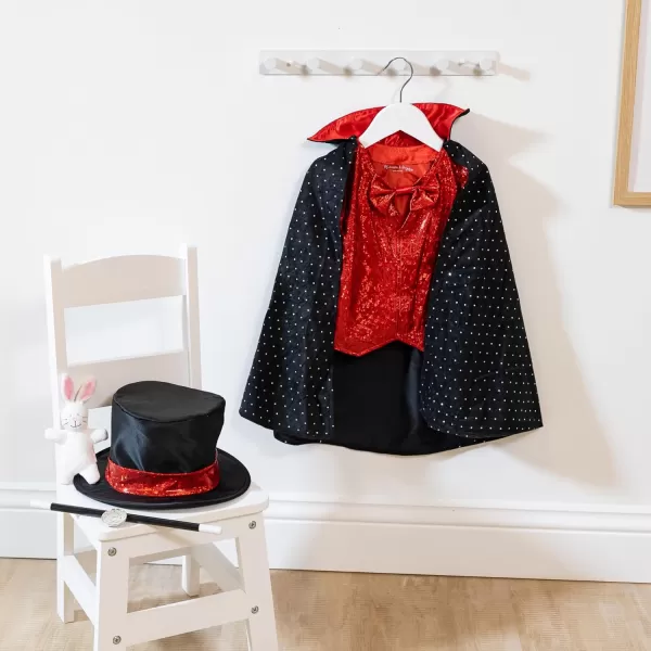 imageMelissa ampamp Doug unisexchildren Magician Role Play Costume Set  Includes Hat Cape Wand Magic Tricks FrustrationFree PackagingFrustrationfree Packaging