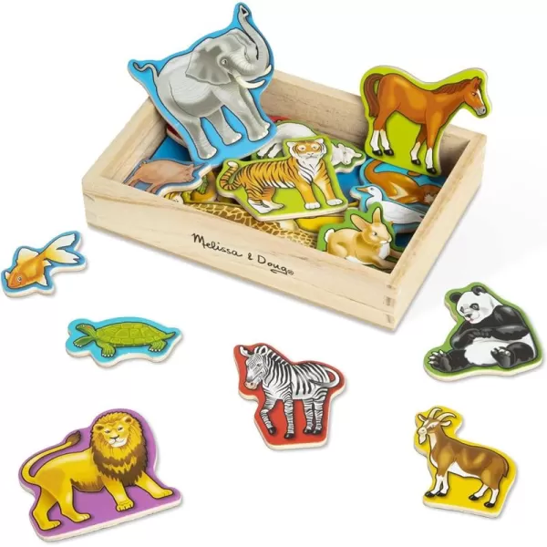 imageMelissa ampamp Doug 20 Wooden Animal Magnets in a Box  FSC Certified