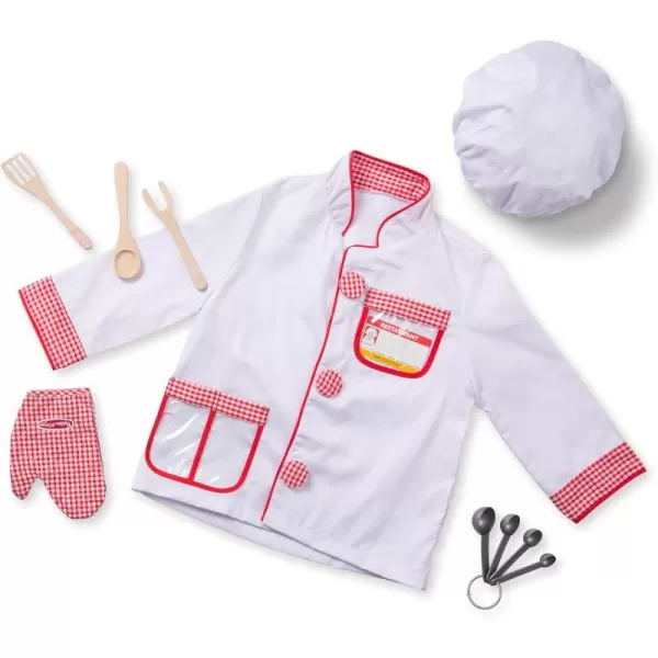 imageMelissa ampamp Doug Chef Role Play Costume Set With Accessories  Pretend Chef Outfit For Kids Ages 3FrustrationFree Packaging