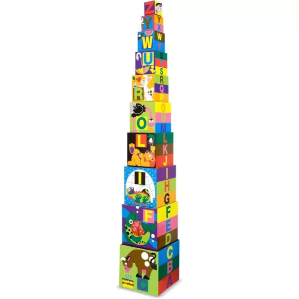 imageMelissa ampamp Doug Deluxe 10Piece Alphabet Nesting and Stacking Blocks  FSC CertifiedBlocks