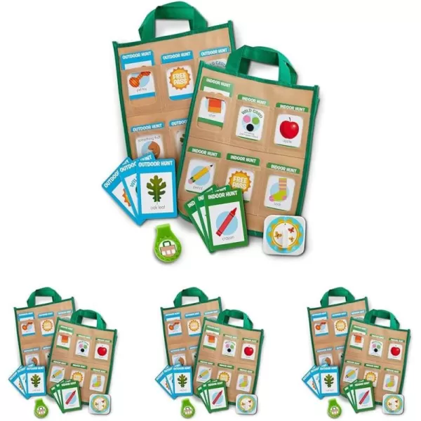 imageMelissa ampamp Doug Lets Explore IndoorOutdoor Scavenger Hunt Play Set  80 DoubleSided Cards  Activities For Kids Seek And Find Games Nature Game Kids Ages 4kids Pack of 4