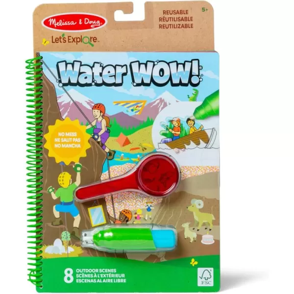 imageMelissa ampamp Doug Lets Explore Water Wow Outdoor Adventure Deluxe WaterReveal Pad  Reusable On The Go Travel Activity  Stocking Stuffers Water Wow Activity Books For Toddlers Ages 3kids