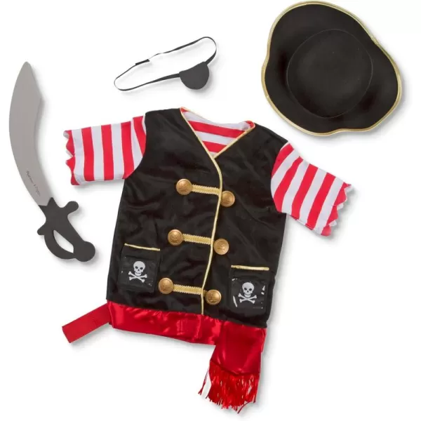 imageMelissa ampamp Doug Pirate Role Play Set FFP Multicolor ToddlerFrustrationfree Packaging