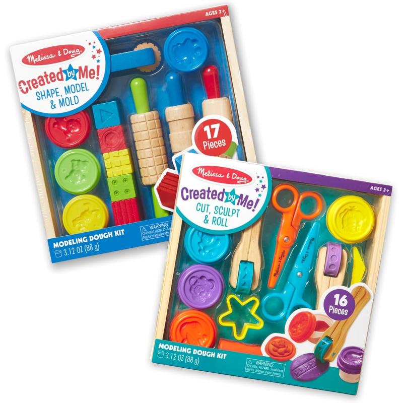 imageMelissa ampamp Doug Clay Play Activity Set  With Sculpting Tools and 8 Tubs of Modeling Dough  Arts And Crafts For Kids Clay Kits For Ages 3