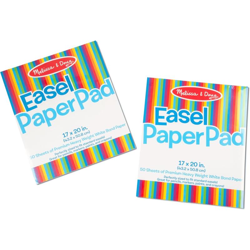 imageMelissa ampamp Doug Easel Pad Bundle 50 Sheets 2Pack  Large Easel Paper Pad For ClassroomsEasel Pad Bundle 50 Sheets