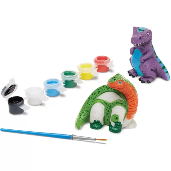 imageMelissa ampamp Doug Created by Me Dinosaur Figurines Craft Kit 2 Resin Dinosaurs 6 Paints PaintbrushDinosaurs