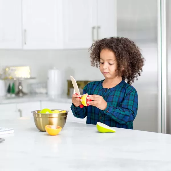 imageMelissa ampamp Doug Cutting Fruit Set  Wooden Play Food Kitchen Accessory Multi  Pretend Play Accessories Wooden Cutting Fruit Toys For Toddlers And Kids Ages 3One Size