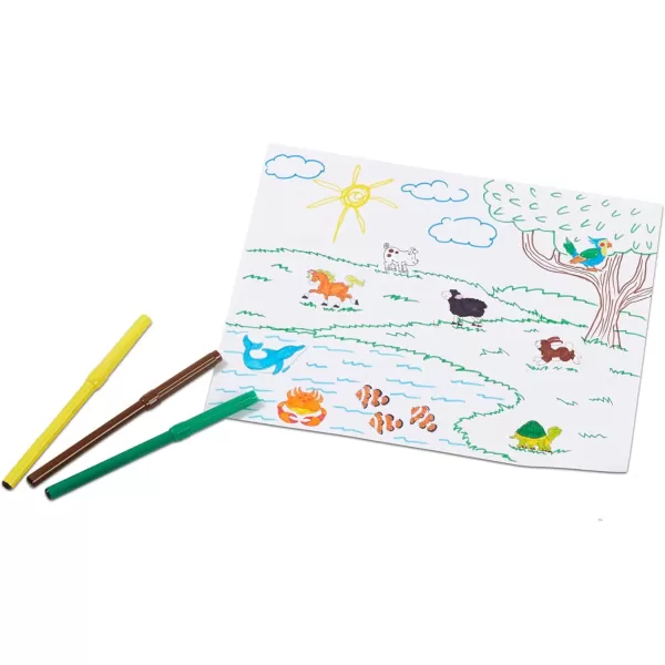 imageMelissa ampamp Doug Deluxe Wooden Stamp and Coloring Set  Fairy Tale 30 Stamps 6 Markers 2 Durable 2Color Pads  Fairy TaleThemed Stamps For Kids Activity SetDeluxe Wooden Stamp Set  Animals