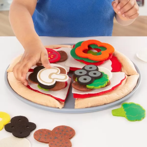 imageMelissa ampamp Doug Felt Food Mix n Match Pizza Play Food Set 42 pcs  Felt Pizza Play Set For Kids Kitchen Pretend Play Pizza Felt Pizza Toy For Toddlers And Kids Ages 2Food Set