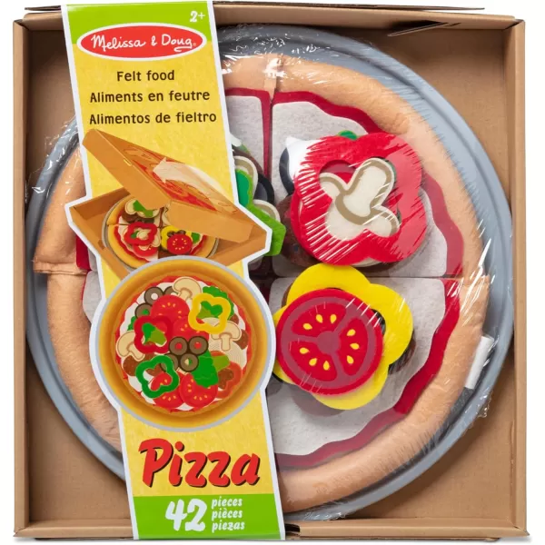 imageMelissa ampamp Doug Felt Food Mix n Match Pizza Play Food Set 42 pcs  Felt Pizza Play Set For Kids Kitchen Pretend Play Pizza Felt Pizza Toy For Toddlers And Kids Ages 2Food Set