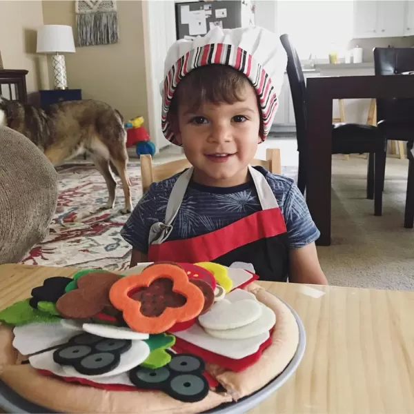imageMelissa ampamp Doug Felt Food Mix n Match Pizza Play Food Set 42 pcs  Felt Pizza Play Set For Kids Kitchen Pretend Play Pizza Felt Pizza Toy For Toddlers And Kids Ages 2Food Set