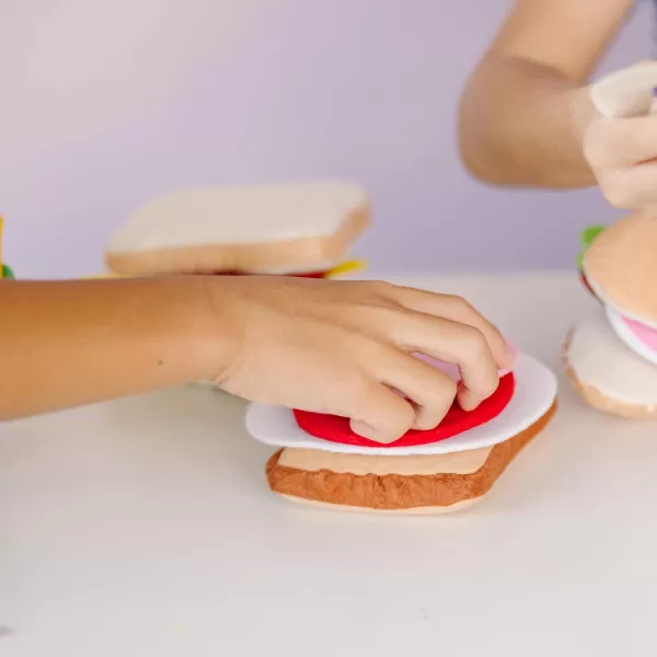 imageMelissa ampamp Doug Felt Food Sandwich Play Food Set 33 pcs  Felt Sandwich Play Set For Kids Kitchen Pretend Play Sandwich Felt Sandwich Toy For Toddlers Kids Ages 2OrangeFelt Play Food