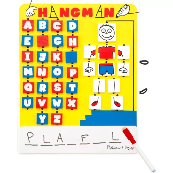 imageMelissa ampamp Doug Flip to Win Travel Hangman Game  White Board DryErase Marker