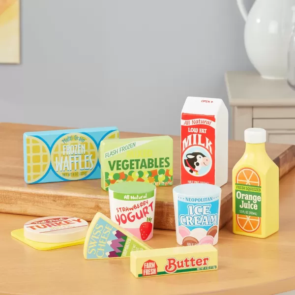 imageMelissa ampamp Doug Fridge Food Wooden Play Food Set 9 pcs