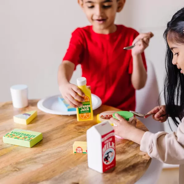 imageMelissa ampamp Doug Fridge Food Wooden Play Food Set 9 pcs