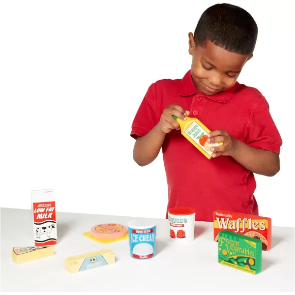 imageMelissa ampamp Doug Fridge Food Wooden Play Food Set 9 pcs