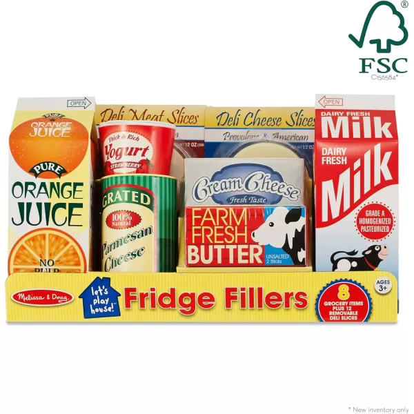 imageMelissa ampamp Doug Fridge Groceries Play Food Cartons 8 pieces  FSC Certified