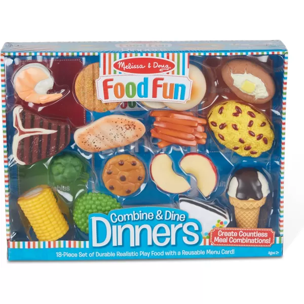 imageMelissa ampamp Doug Fun Food Combine ampamp Dine Durable Play Food for Toddlers Boys and Girls