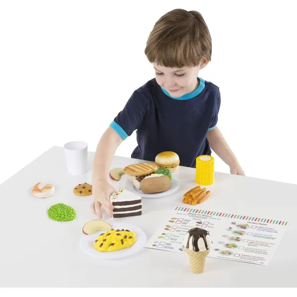 imageMelissa ampamp Doug Fun Food Combine ampamp Dine Durable Play Food for Toddlers Boys and Girls