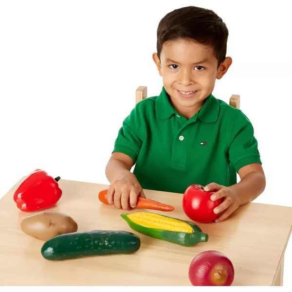 imageMelissa ampamp Doug PlayTime Produce Fruit 9 pcs and Vegetables 7 pcs Realistic Play FoodOrange
