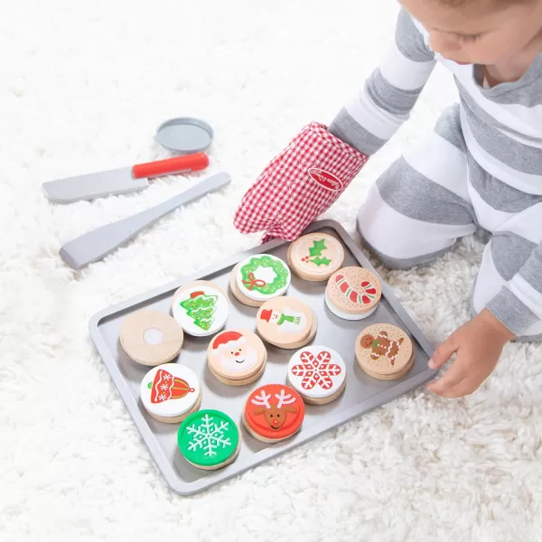imageMelissa ampamp Doug Slice and Bake Wooden Christmas Cookie Play Food Set