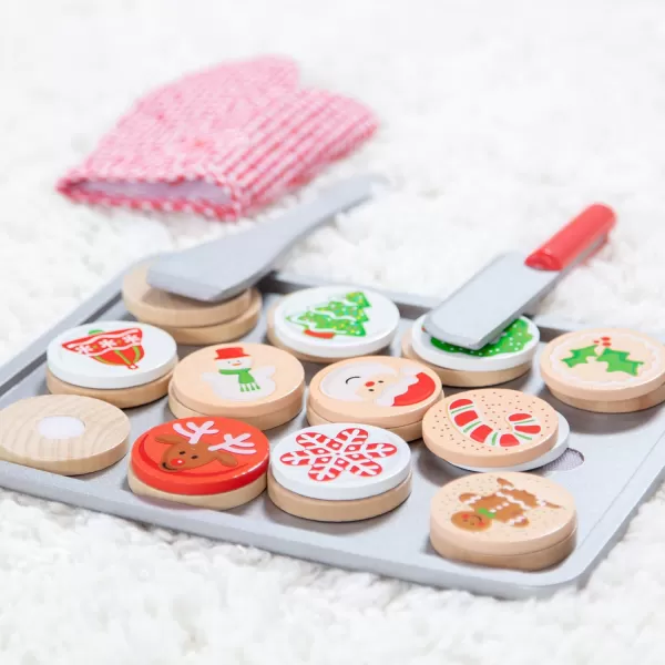 imageMelissa ampamp Doug Slice and Bake Wooden Christmas Cookie Play Food Set
