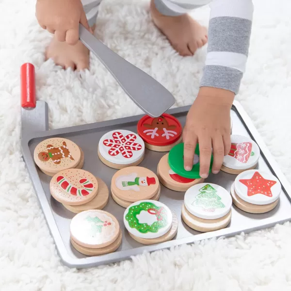 imageMelissa ampamp Doug Slice and Bake Wooden Christmas Cookie Play Food Set