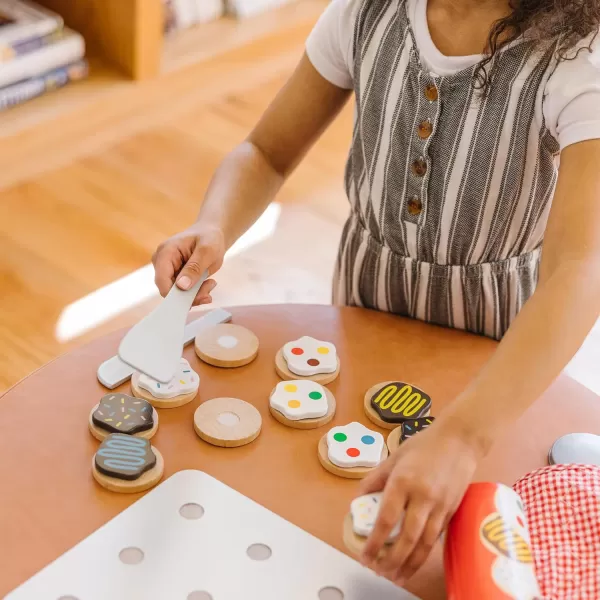 imageMelissa ampamp Doug Slice and Bake Wooden Cookie Play Food Set  Pretend Cookies And Baking Sheet Wooden Play Food Set Toy Baking Set For Kids Ages 3
