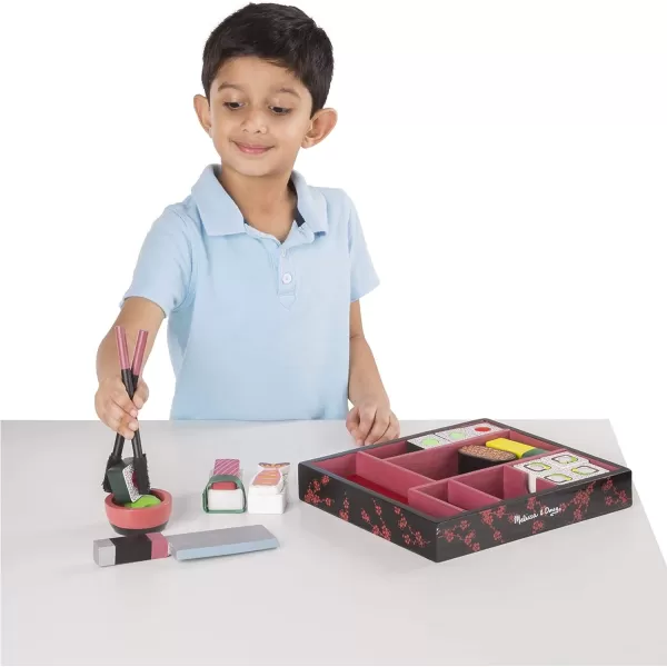 imageMelissa ampamp Doug Sushi Slicing Play Food Set  Pretend Play Kitchen Toys Wooden Sushi Food For Play Pretend Sushi For Kids Ages 3