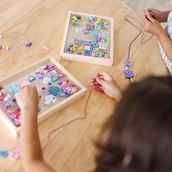 imageMelissa ampamp Doug Sweet Hearts and Butterfly Friends Bead Set of 2  250 Wooden BeadsHearts  Butterflies