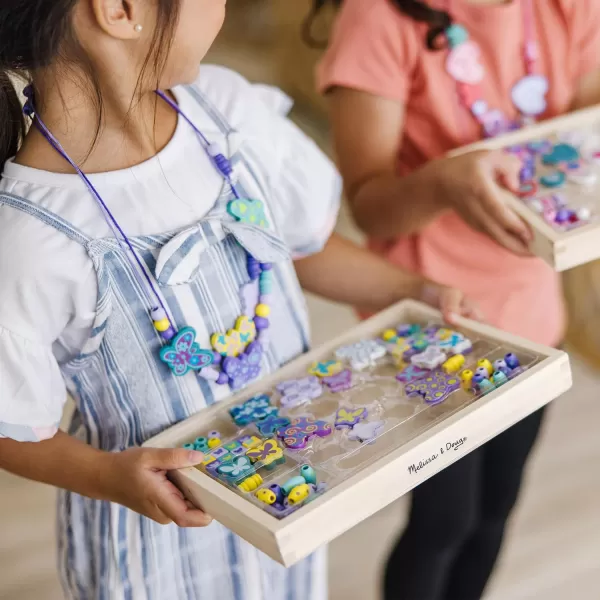imageMelissa ampamp Doug Sweet Hearts and Butterfly Friends Bead Set of 2  250 Wooden BeadsHearts  Butterflies
